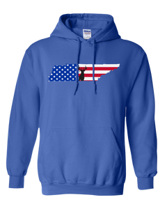 Pullover Hooded Sweatshirt Tennessee Royal Whitetail Deer Vibrant Design High Quality Tight Knit Ring Spun Low Maintenance Cotton Printed With The Newest Available Color Transfer Technology