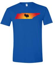Load image into Gallery viewer, Short Sleeve T-Shirt Tennessee Royal Turkey Vibrant Design High Quality Tight Knit Ring Spun Low Maintenance Cotton Printed With The Newest Available Color Transfer Technology