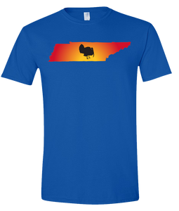 Short Sleeve T-Shirt Tennessee Royal Turkey Vibrant Design High Quality Tight Knit Ring Spun Low Maintenance Cotton Printed With The Newest Available Color Transfer Technology