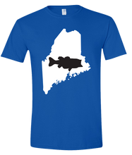 Load image into Gallery viewer, Short Sleeve T-Shirt Maine Royal Large Mouth Bass Vibrant Design High Quality Tight Knit Ring Spun Low Maintenance Cotton Printed With The Newest Available Color Transfer Technology