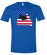 Load image into Gallery viewer, Short Sleeve T-Shirt Missouri Royal Turkey Vibrant Design High Quality Tight Knit Ring Spun Low Maintenance Cotton Printed With The Newest Available Color Transfer Technology