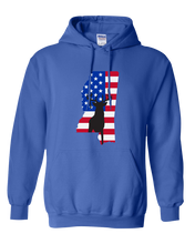 Load image into Gallery viewer, Pullover Hooded Sweatshirt Mississippi Royal Whitetail Deer Vibrant Design High Quality Tight Knit Ring Spun Low Maintenance Cotton Printed With The Newest Available Color Transfer Technology