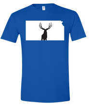 Load image into Gallery viewer, Short Sleeve T-Shirt Kansas Royal Mule Deer Vibrant Design High Quality Tight Knit Ring Spun Low Maintenance Cotton Printed With The Newest Available Color Transfer Technology