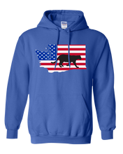 Load image into Gallery viewer, Pullover Hooded Sweatshirt Washington Royal Mountain Lion Vibrant Design High Quality Tight Knit Ring Spun Low Maintenance Cotton Printed With The Newest Available Color Transfer Technology