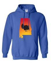 Load image into Gallery viewer, Pullover Hooded Sweatshirt Alabama Royal Turkey Vibrant Design High Quality Tight Knit Ring Spun Low Maintenance Cotton Printed With The Newest Available Color Transfer Technology