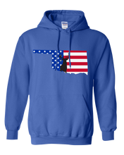 Load image into Gallery viewer, Pullover Hooded Sweatshirt Oklahoma Royal Whitetail Deer Vibrant Design High Quality Tight Knit Ring Spun Low Maintenance Cotton Printed With The Newest Available Color Transfer Technology