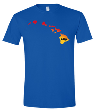 Load image into Gallery viewer, Short Sleeve T-Shirt Hawaii Royal Large Mouth Bass Vibrant Design High Quality Tight Knit Ring Spun Low Maintenance Cotton Printed With The Newest Available Color Transfer Technology