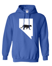 Load image into Gallery viewer, Pullover Hooded Sweatshirt Nevada Royal Mountain Lion Vibrant Design High Quality Tight Knit Ring Spun Low Maintenance Cotton Printed With The Newest Available Color Transfer Technology