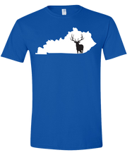 Load image into Gallery viewer, Short Sleeve T-Shirt Kentucky Royal Elk Vibrant Design High Quality Tight Knit Ring Spun Low Maintenance Cotton Printed With The Newest Available Color Transfer Technology