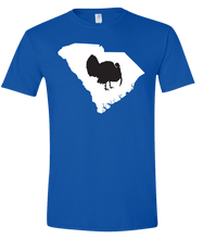 Load image into Gallery viewer, Short Sleeve T-Shirt South Carolina Royal Turkey Vibrant Design High Quality Tight Knit Ring Spun Low Maintenance Cotton Printed With The Newest Available Color Transfer Technology