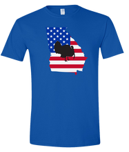 Load image into Gallery viewer, Short Sleeve T-Shirt Georgia Royal Turkey Vibrant Design High Quality Tight Knit Ring Spun Low Maintenance Cotton Printed With The Newest Available Color Transfer Technology