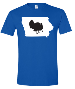 Short Sleeve T-Shirt Iowa Royal Turkey Vibrant Design High Quality Tight Knit Ring Spun Low Maintenance Cotton Printed With The Newest Available Color Transfer Technology
