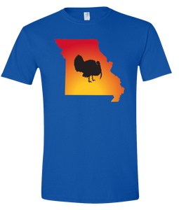Short Sleeve T-Shirt Missouri Royal Turkey Vibrant Design High Quality Tight Knit Ring Spun Low Maintenance Cotton Printed With The Newest Available Color Transfer Technology