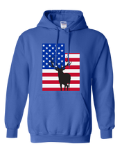 Load image into Gallery viewer, Pullover Hooded Sweatshirt Utah Royal Elk Vibrant Design High Quality Tight Knit Ring Spun Low Maintenance Cotton Printed With The Newest Available Color Transfer Technology