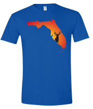 Load image into Gallery viewer, Short Sleeve T-Shirt Florida Royal Whitetail Deer Vibrant Design High Quality Tight Knit Ring Spun Low Maintenance Cotton Printed With The Newest Available Color Transfer Technology