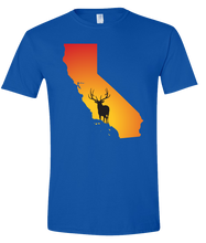 Load image into Gallery viewer, Short Sleeve T-Shirt California Royal Elk Vibrant Design High Quality Tight Knit Ring Spun Low Maintenance Cotton Printed With The Newest Available Color Transfer Technology