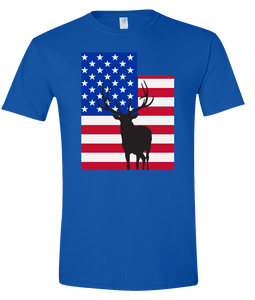 Short Sleeve T-Shirt Utah Royal Elk Vibrant Design High Quality Tight Knit Ring Spun Low Maintenance Cotton Printed With The Newest Available Color Transfer Technology