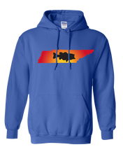 Load image into Gallery viewer, Pullover Hooded Sweatshirt Tennessee Royal Large Mouth Bass Vibrant Design High Quality Tight Knit Ring Spun Low Maintenance Cotton Printed With The Newest Available Color Transfer Technology