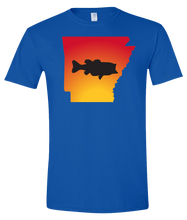 Load image into Gallery viewer, Short Sleeve T-Shirt Arkansas Royal Large Mouth Bass Vibrant Design High Quality Tight Knit Ring Spun Low Maintenance Cotton Printed With The Newest Available Color Transfer Technology