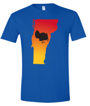 Load image into Gallery viewer, Short Sleeve T-Shirt Vermont Royal Turkey Vibrant Design High Quality Tight Knit Ring Spun Low Maintenance Cotton Printed With The Newest Available Color Transfer Technology