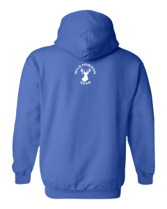 Pullover Hooded Sweatshirt South Dakota Royal Black Bear Vibrant Design High Quality Tight Knit Ring Spun Low Maintenance Cotton Printed With The Newest Available Color Transfer Technology