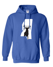 Load image into Gallery viewer, Pullover Hooded Sweatshirt Mississippi Royal Whitetail Deer Vibrant Design High Quality Tight Knit Ring Spun Low Maintenance Cotton Printed With The Newest Available Color Transfer Technology
