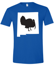 Load image into Gallery viewer, Short Sleeve T-Shirt New Mexico Royal Turkey Vibrant Design High Quality Tight Knit Ring Spun Low Maintenance Cotton Printed With The Newest Available Color Transfer Technology