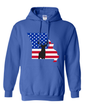 Load image into Gallery viewer, Pullover Hooded Sweatshirt Missouri Royal Whitetail Deer Vibrant Design High Quality Tight Knit Ring Spun Low Maintenance Cotton Printed With The Newest Available Color Transfer Technology