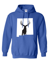 Load image into Gallery viewer, Pullover Hooded Sweatshirt New Mexico Royal Mule Deer Vibrant Design High Quality Tight Knit Ring Spun Low Maintenance Cotton Printed With The Newest Available Color Transfer Technology