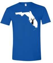Load image into Gallery viewer, Short Sleeve T-Shirt Florida Royal Whitetail Deer Vibrant Design High Quality Tight Knit Ring Spun Low Maintenance Cotton Printed With The Newest Available Color Transfer Technology