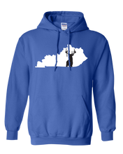 Load image into Gallery viewer, Pullover Hooded Sweatshirt Kentucky Royal Whitetail Deer Vibrant Design High Quality Tight Knit Ring Spun Low Maintenance Cotton Printed With The Newest Available Color Transfer Technology