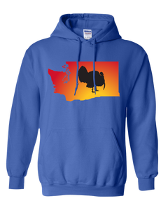 Pullover Hooded Sweatshirt Washington Royal Turkey Vibrant Design High Quality Tight Knit Ring Spun Low Maintenance Cotton Printed With The Newest Available Color Transfer Technology