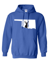 Load image into Gallery viewer, Pullover Hooded Sweatshirt Oklahoma Royal Whitetail Deer Vibrant Design High Quality Tight Knit Ring Spun Low Maintenance Cotton Printed With The Newest Available Color Transfer Technology