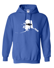 Load image into Gallery viewer, Pullover Hooded Sweatshirt Alaska Royal Large Mouth Bass Vibrant Design High Quality Tight Knit Ring Spun Low Maintenance Cotton Printed With The Newest Available Color Transfer Technology