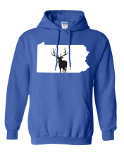 Load image into Gallery viewer, Pullover Hooded Sweatshirt Pennsylvania Royal Elk Vibrant Design High Quality Tight Knit Ring Spun Low Maintenance Cotton Printed With The Newest Available Color Transfer Technology
