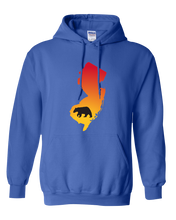 Load image into Gallery viewer, Pullover Hooded Sweatshirt New Jersey Royal Black Bear Vibrant Design High Quality Tight Knit Ring Spun Low Maintenance Cotton Printed With The Newest Available Color Transfer Technology