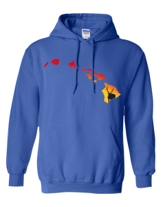 Pullover Hooded Sweatshirt Hawaii Royal Axis Deer Vibrant Design High Quality Tight Knit Ring Spun Low Maintenance Cotton Printed With The Newest Available Color Transfer Technology