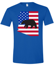Load image into Gallery viewer, Short Sleeve T-Shirt Arizona Royal Black Bear Vibrant Design High Quality Tight Knit Ring Spun Low Maintenance Cotton Printed With The Newest Available Color Transfer Technology