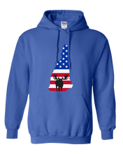 Load image into Gallery viewer, Pullover Hooded Sweatshirt New Hampshire Royal Moose Vibrant Design High Quality Tight Knit Ring Spun Low Maintenance Cotton Printed With The Newest Available Color Transfer Technology