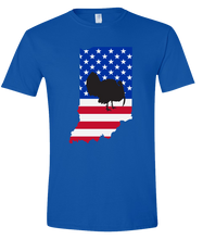 Load image into Gallery viewer, Short Sleeve T-Shirt Indiana Royal Turkey Vibrant Design High Quality Tight Knit Ring Spun Low Maintenance Cotton Printed With The Newest Available Color Transfer Technology