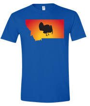 Load image into Gallery viewer, Short Sleeve T-Shirt Montana Royal Turkey Vibrant Design High Quality Tight Knit Ring Spun Low Maintenance Cotton Printed With The Newest Available Color Transfer Technology