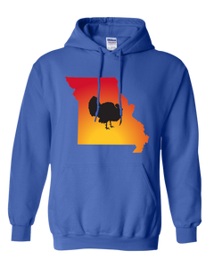 Pullover Hooded Sweatshirt Missouri Royal Turkey Vibrant Design High Quality Tight Knit Ring Spun Low Maintenance Cotton Printed With The Newest Available Color Transfer Technology