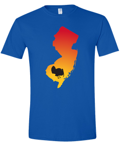 Short Sleeve T-Shirt New Jersey Royal Turkey Vibrant Design High Quality Tight Knit Ring Spun Low Maintenance Cotton Printed With The Newest Available Color Transfer Technology