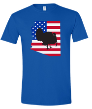 Load image into Gallery viewer, Short Sleeve T-Shirt Arizona Royal Turkey Vibrant Design High Quality Tight Knit Ring Spun Low Maintenance Cotton Printed With The Newest Available Color Transfer Technology
