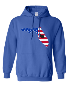 Pullover Hooded Sweatshirt Florida Royal Turkey Vibrant Design High Quality Tight Knit Ring Spun Low Maintenance Cotton Printed With The Newest Available Color Transfer Technology