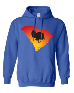 Pullover Hooded Sweatshirt South Carolina Royal Turkey Vibrant Design High Quality Tight Knit Ring Spun Low Maintenance Cotton Printed With The Newest Available Color Transfer Technology