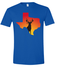Load image into Gallery viewer, Short Sleeve T-Shirt Texas Royal Whitetail Deer Vibrant Design High Quality Tight Knit Ring Spun Low Maintenance Cotton Printed With The Newest Available Color Transfer Technology
