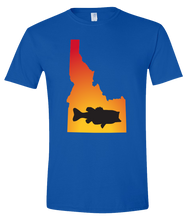 Load image into Gallery viewer, Short Sleeve T-Shirt Idaho Royal Large Mouth Bass Vibrant Design High Quality Tight Knit Ring Spun Low Maintenance Cotton Printed With The Newest Available Color Transfer Technology