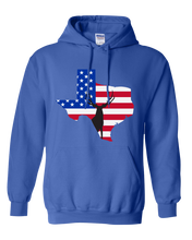 Load image into Gallery viewer, Pullover Hooded Sweatshirt Texas Royal Mule Deer Vibrant Design High Quality Tight Knit Ring Spun Low Maintenance Cotton Printed With The Newest Available Color Transfer Technology