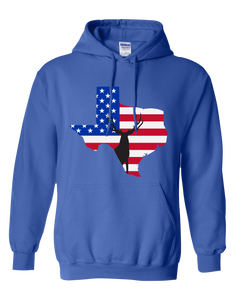Pullover Hooded Sweatshirt Texas Royal Mule Deer Vibrant Design High Quality Tight Knit Ring Spun Low Maintenance Cotton Printed With The Newest Available Color Transfer Technology
